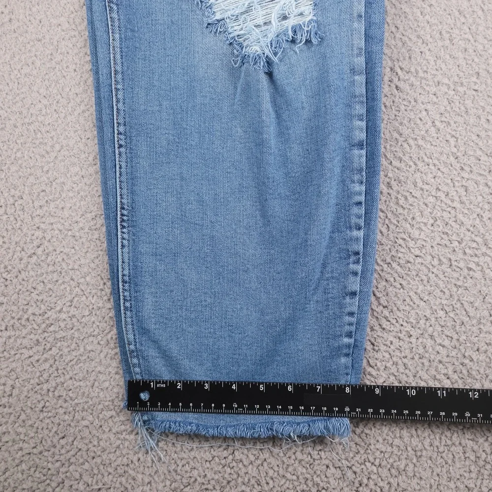 SILVER Jeans Size 22 Beau Slim Straight Girlfriend Distressed Denim 44x27